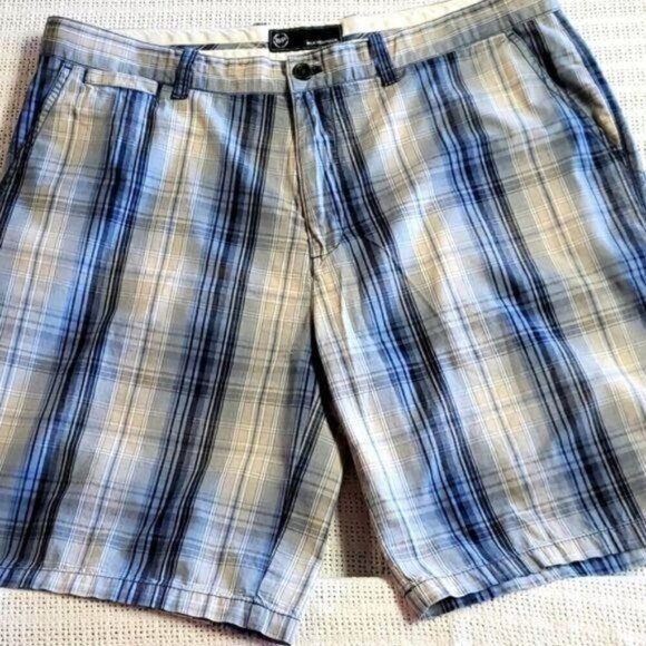 Weatherproof Sz. 38 Blue Striped with Pockets Shorts - Picture 1 of 10